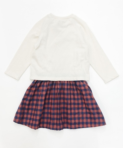 RUGGEDWORKS(ラゲッドワークス)の「ガールズドッキング裏毛ワンピース(ワンピース・キッズ・アイボリー/チャコール・110cm/100cm/120cm/130cm/140cm/90㎝)」の5枚目の写真