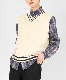 DING | DING/2ラインビッグニットベスト(ベスト)