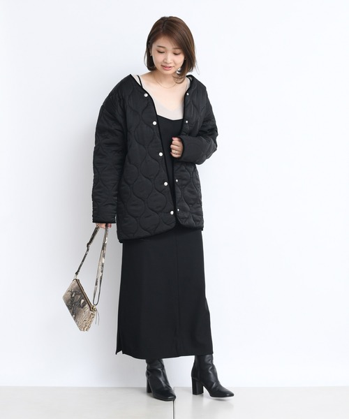 DouDou(ドゥドゥ)の「キルティングブルゾン(その他アウター・レディース・ホワイト/ブラック・FREE)」の3枚目の写真