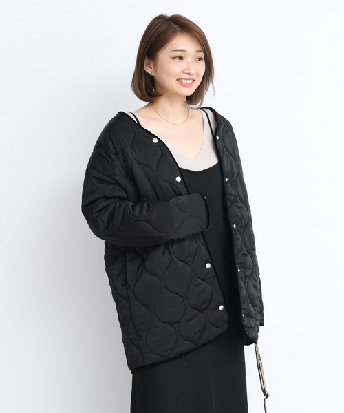 DouDou(ドゥドゥ)の「キルティングブルゾン(その他アウター・レディース・ホワイト/ブラック・FREE)」の13枚目の写真