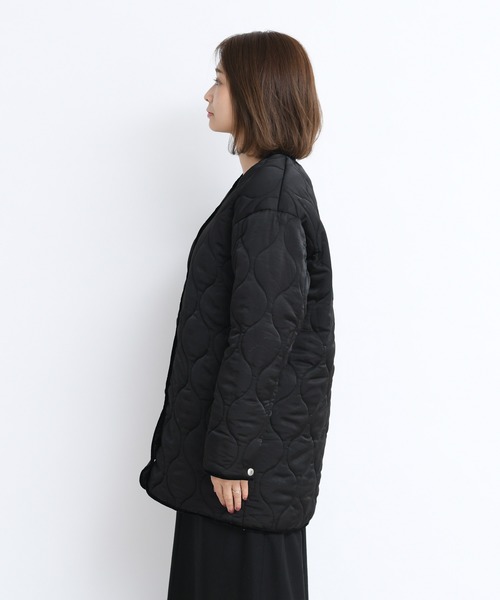 DouDou(ドゥドゥ)の「キルティングブルゾン(その他アウター・レディース・ホワイト/ブラック・FREE)」の4枚目の写真