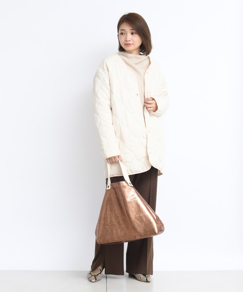 DouDou(ドゥドゥ)の「キルティングブルゾン(その他アウター・レディース・ホワイト/ブラック・FREE)」の5枚目の写真