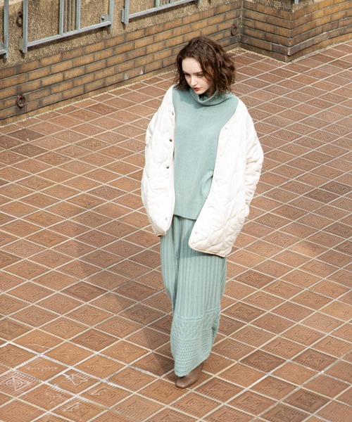 DouDou(ドゥドゥ)の「キルティングブルゾン(その他アウター・レディース・ホワイト/ブラック・FREE)」の11枚目の写真