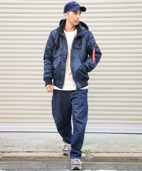 アルファ インダストリーズ フーデッド リブ ジャケットTA1396 メンズ Alpha Industries（アルファインダストリーズ）の「ALPHA アルファ