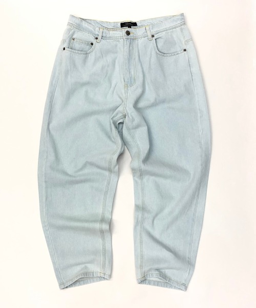 Beno（ビーノ）の「ワイド テーパード バギー デニムパンツ（デニムパンツ・メンズ・ライトグレー/ブラック/インディゴブルー/サックスブルー/ライトインディゴブルー/ワンウォッシュ/ブルー系その他2/ブルー系その他/キナリ/グリーン/ブラック系その他・L/S/M）」の14枚目の写真