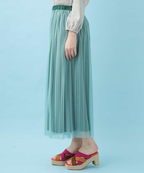 Jocomomola（ホコモモラ）の「チュールフレアワイドパンツ（その他パンツ・レディース・パープル/イエロー/ライトブルー・40）」の4枚目の写真
