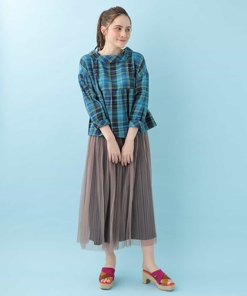 Jocomomola（ホコモモラ）の「チュールフレアワイドパンツ（その他パンツ・レディース・パープル/イエロー/ライトブルー・40）」の10枚目の写真