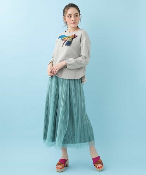 Jocomomola（ホコモモラ）の「チュールフレアワイドパンツ（その他パンツ・レディース・パープル/イエロー/ライトブルー・40）」の12枚目の写真