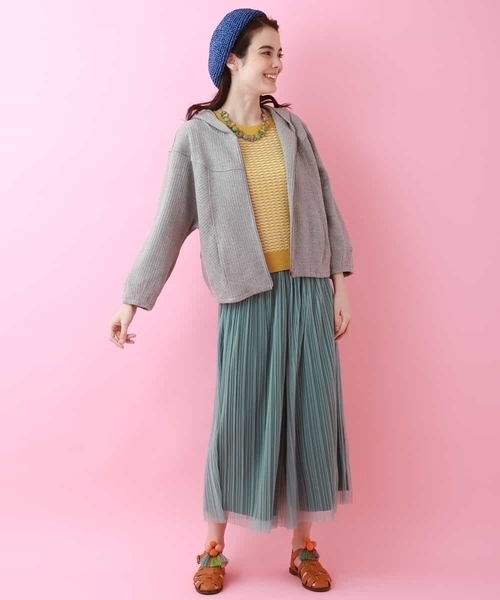Jocomomola（ホコモモラ）の「チュールフレアワイドパンツ（その他パンツ・レディース・パープル/イエロー/ライトブルー・40）」の13枚目の写真