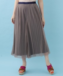 チュールフレアワイドパンツ