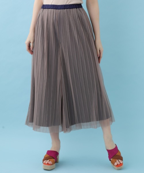 Jocomomola（ホコモモラ）の「チュールフレアワイドパンツ（その他パンツ・レディース・パープル/イエロー/ライトブルー・40）」の3枚目の写真