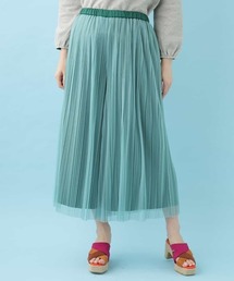チュールフレアワイドパンツ
