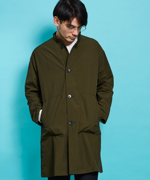 YELLOW RUBY(イエロールビー)の「Nylon Ripstop Hoodie 撥水 ナイロン リップストップ フード コート(トレンチコート・メンズ・ブラック/カーキ・MEDIUM/LARGE)」の12枚目の写真