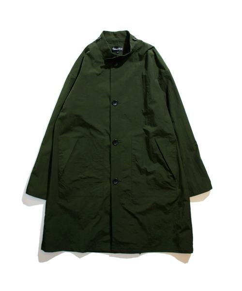 YELLOW RUBY(イエロールビー)の「Nylon Ripstop Hoodie 撥水 ナイロン リップストップ フード コート(トレンチコート・メンズ・ブラック/カーキ・MEDIUM/LARGE)」の3枚目の写真