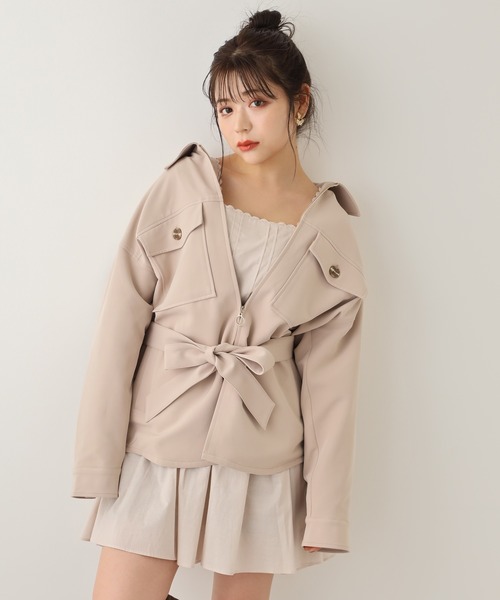 one after another NICE CLAUP（ワンアフターアナザーナイスクラップ）の「パフスリーブコットンチュニック（チュニック・レディース・ベージュ/オフホワイト/ミント・FREE）」の22枚目の写真