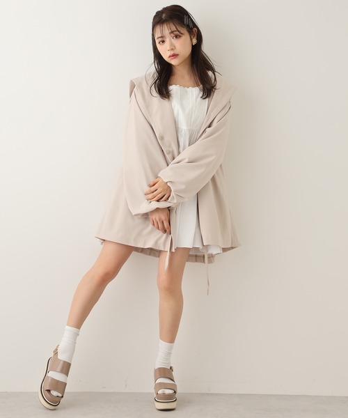 one after another NICE CLAUP（ワンアフターアナザーナイスクラップ）の「パフスリーブコットンチュニック（チュニック・レディース・ベージュ/オフホワイト/ミント・FREE）」の10枚目の写真