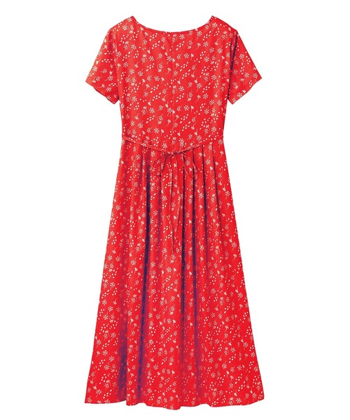 GeeRA(ジーラ)の「タックフレアープリントワンピース(ワンピース・レディース・サックスブルー/レッド/ブラック・SMALL/MEDIUM/LARGE/X-LARGE/XX-LARGE)」の7枚目の写真