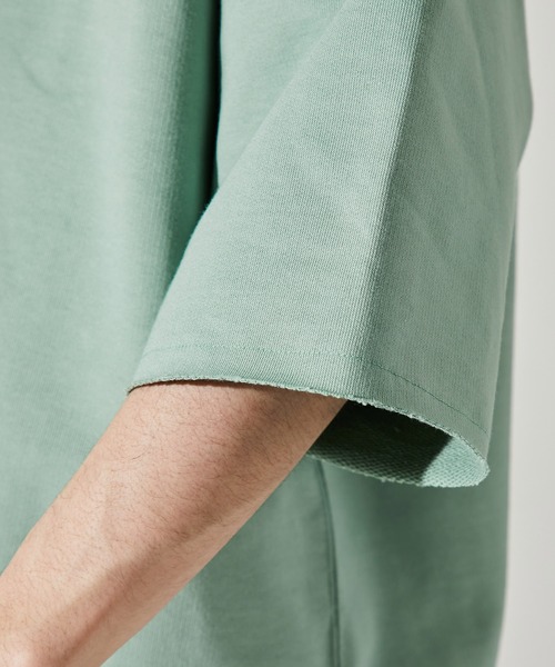 UNITED TOKYO（ユナイテッドトウキョウ）の「ハードウラケハーフスリーブフードプルオーバー/スウェット（パーカー・メンズ・ブラック/グリーン/サックスブルー/パープル・1/2/3）」の21枚目の写真