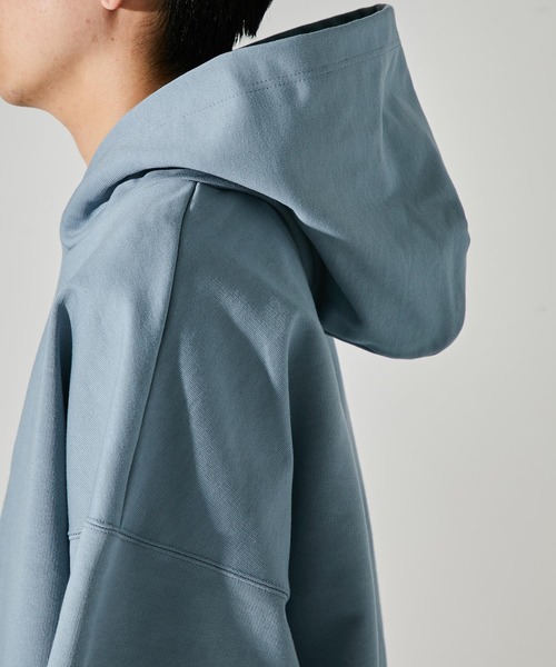 UNITED TOKYO（ユナイテッドトウキョウ）の「ハードウラケハーフスリーブフードプルオーバー/スウェット（パーカー・メンズ・ブラック/グリーン/サックスブルー/パープル・1/2/3）」の13枚目の写真