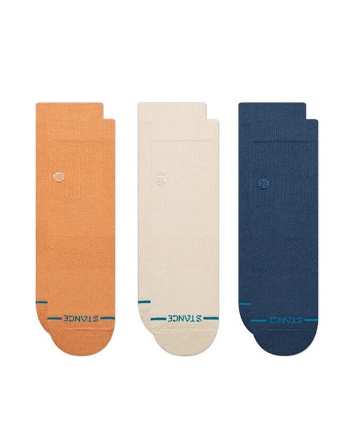 STANCE(スタンス)の「STANCE / スタンス ICON QUARTER 3 PACK アイコン クォーター 3パック(ソックス/靴下・メンズ・ホワイト/ブラック/マルチ/クリーム/オレンジ・FREE)」の16枚目の写真