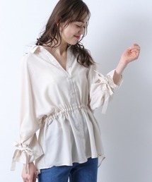 Heather | バックスリットリボンシャツ　885942(シャツ/ブラウス)