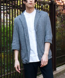 VIBGYOR Select/タック編みニットソーテーラードJKT(BL)