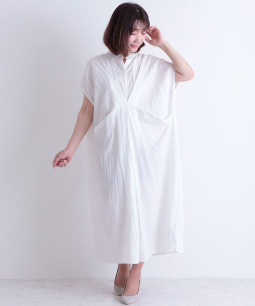 Xラインのタック入りロングワンピース ワンピース Sawa A La Mode サワアラモード のファッション通販 Zozotown