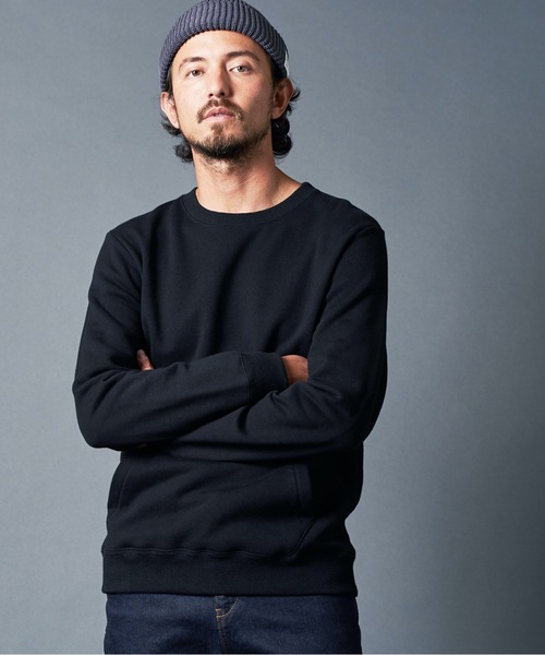 Magine(マージン)の「BACK BRUSHED SWEAT KANGAROO PKT C/N L/S:バック ブラッシュドスウェット カンガルーポケット クルーネック(スウェット・メンズ・ホワイト/ブラック/ネイビー/グレー・44/46/48)」の3枚目の写真