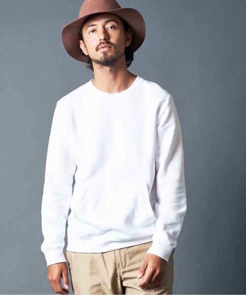 Magine(マージン)の「BACK BRUSHED SWEAT KANGAROO PKT C/N L/S:バック ブラッシュドスウェット カンガルーポケット クルーネック(スウェット・メンズ・ホワイト/ブラック/ネイビー/グレー・44/46/48)」の5枚目の写真