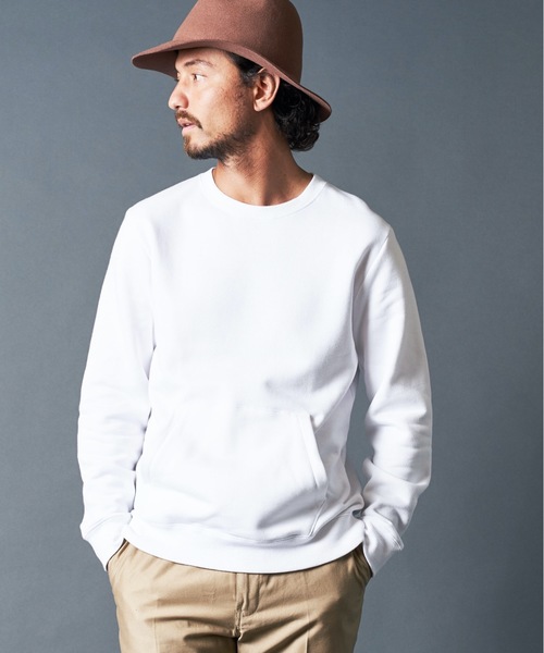 Magine(マージン)の「BACK BRUSHED SWEAT KANGAROO PKT C/N L/S:バック ブラッシュドスウェット カンガルーポケット クルーネック(スウェット・メンズ・ホワイト/ブラック/ネイビー/グレー・44/46/48)」の8枚目の写真