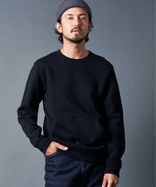 Magine(マージン)の「BACK BRUSHED SWEAT KANGAROO PKT C/N L/S:バック ブラッシュドスウェット カンガルーポケット クルーネック(スウェット・メンズ・ホワイト/ブラック/ネイビー/グレー・44/46/48)」の9枚目の写真