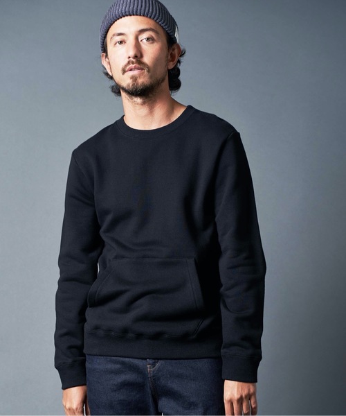 Magine(マージン)の「BACK BRUSHED SWEAT KANGAROO PKT C/N L/S:バック ブラッシュドスウェット カンガルーポケット クルーネック(スウェット・メンズ・ホワイト/ブラック/ネイビー/グレー・44/46/48)」の10枚目の写真