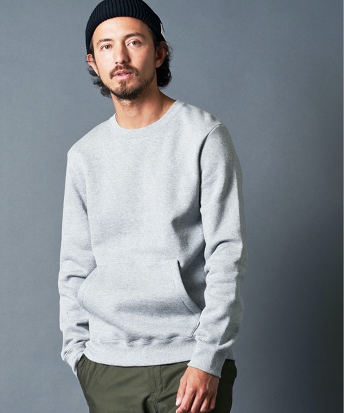 Magine(マージン)の「BACK BRUSHED SWEAT KANGAROO PKT C/N L/S:バック ブラッシュドスウェット カンガルーポケット クルーネック(スウェット・メンズ・ホワイト/ブラック/ネイビー/グレー・44/46/48)」の12枚目の写真