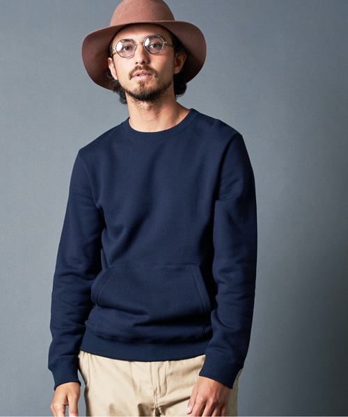Magine(マージン)の「BACK BRUSHED SWEAT KANGAROO PKT C/N L/S:バック ブラッシュドスウェット カンガルーポケット クルーネック(スウェット・メンズ・ホワイト/ブラック/ネイビー/グレー・44/46/48)」の15枚目の写真