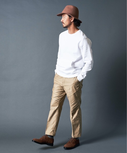 Magine(マージン)の「BACK BRUSHED SWEAT KANGAROO PKT C/N L/S:バック ブラッシュドスウェット カンガルーポケット クルーネック(スウェット・メンズ・ホワイト/ブラック/ネイビー/グレー・44/46/48)」の17枚目の写真