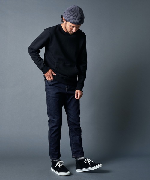 Magine(マージン)の「BACK BRUSHED SWEAT KANGAROO PKT C/N L/S:バック ブラッシュドスウェット カンガルーポケット クルーネック(スウェット・メンズ・ホワイト/ブラック/ネイビー/グレー・44/46/48)」の21枚目の写真