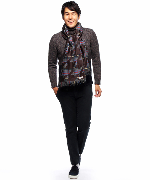 BEAMS F(ビームスエフ)の「Altea / 別注メランジカラータートル(ニット/セーター・メンズ・オフホワイト/ネイビー/ベージュ・X-SMALL/SMALL)」の14枚目の写真