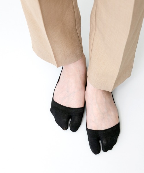 welleg（ウェレッグ）の「かかとすべり止め付き 浅め 足袋フットカバー（ソックス/靴下・レディース・グレー/ベージュ/ホワイト/ブラック/ネイビー・LL/M/L）」の8枚目の写真