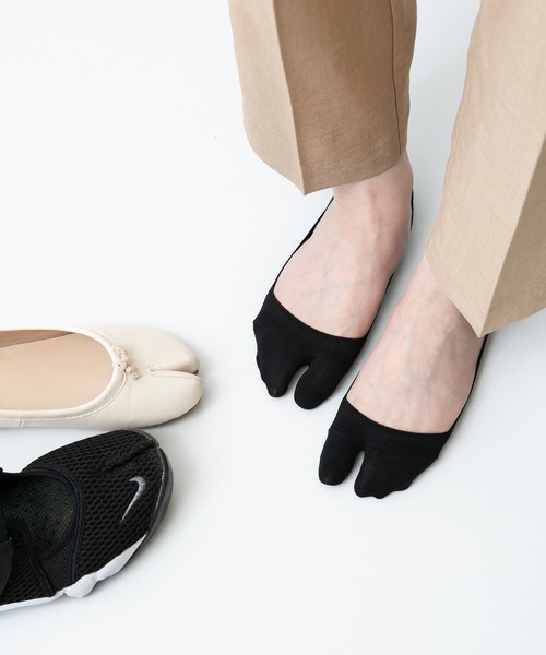 welleg（ウェレッグ）の「かかとすべり止め付き 浅め 足袋フットカバー（ソックス/靴下・レディース・グレー/ベージュ/ホワイト/ブラック/ネイビー・LL/M/L）」の7枚目の写真