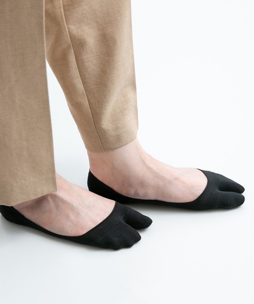 welleg（ウェレッグ）の「かかとすべり止め付き 浅め 足袋フットカバー（ソックス/靴下・レディース・グレー/ベージュ/ホワイト/ブラック/ネイビー・LL/M/L）」の9枚目の写真