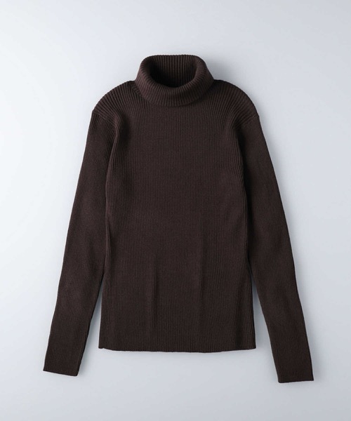 HONEYSUCKLE ROSE（ハニーサックルローズ）の「【HONEYSUCKLE ROSE】タートルネックニット（ニット/セーター・レディース・ブラウン/オフホワイト/ブルー・M/L）」の7枚目の写真