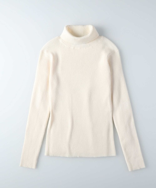 HONEYSUCKLE ROSE（ハニーサックルローズ）の「【HONEYSUCKLE ROSE】タートルネックニット（ニット/セーター・レディース・ブラウン/オフホワイト/ブルー・M/L）」の8枚目の写真