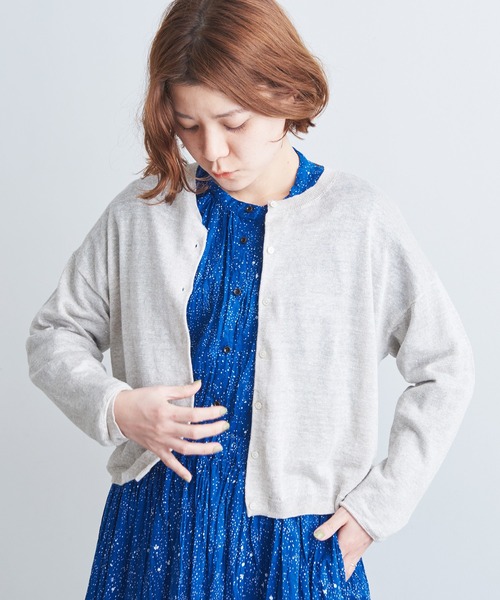 fig London ショート カーディガン bulle de savon AMBIDEX Store △コットン/ナイロン pleating short