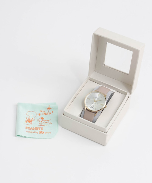 Peanuts 70周年記念モデルスヌーピー本革ウォッチ アナログ腕時計 Peanuts ピーナッツ のファッション通販 Zozotown