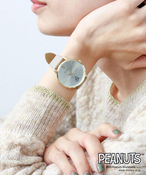 Peanuts 70周年記念モデルスヌーピー本革ウォッチ アナログ腕時計 Peanuts ピーナッツ のファッション通販 Zozotown