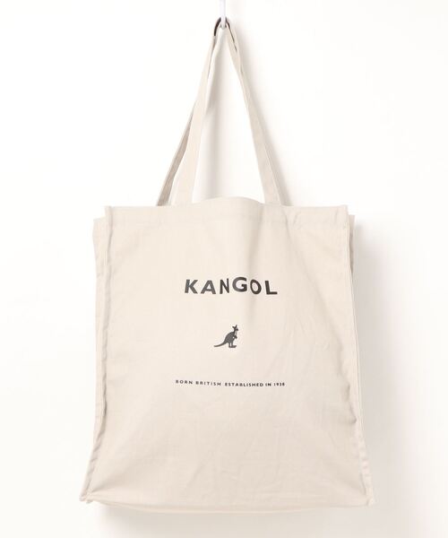 KANGOL(カンゴール)の「【KANGOL/カンゴール】マチ付き キャンバス プリント トートバッグ(トートバッグ・メンズ・ブラック/ベージュ/グレー/オフホワイト/ホワイト系その他/ブラック系その他/グレー系その他/ベージュ系その他・FREE)」の6枚目の写真