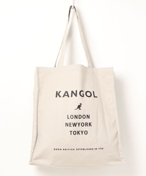 KANGOL(カンゴール)の「【KANGOL/カンゴール】マチ付き キャンバス プリント トートバッグ(トートバッグ・メンズ・ブラック/ベージュ/グレー/オフホワイト/ホワイト系その他/ブラック系その他/グレー系その他/ベージュ系その他・FREE)」の5枚目の写真