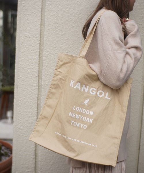 KANGOL(カンゴール)の「【KANGOL/カンゴール】マチ付き キャンバス プリント トートバッグ(トートバッグ・メンズ・ブラック/ベージュ/グレー/オフホワイト/ホワイト系その他/ブラック系その他/グレー系その他/ベージュ系その他・FREE)」の7枚目の写真
