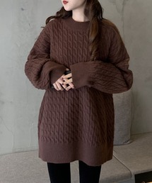 Opinion korean town（オピニオン コリアン タウン）の「ぽこぽこKnit プルオーバー（ニット/セーター・レディース）」