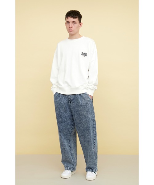 EMMA CLOTHES(エマクローズ)の「ビッグシルエット ワンポイントロゴ刺繍&バックロゴデザイン プルオーバースウェット/confidence(スウェット・メンズ・チャコールグレー/オフホワイト/ブルーグレー/ブラウン系その他・FREE)」の13枚目の写真